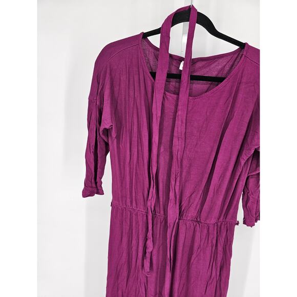 Old Navy Purple Scoop-Neck Half Sleeve Belted Fit & Flare Dress Size M - Picture 2 of 4
